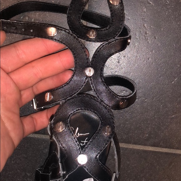 Colin Stuart Black Studded Convertible Sandals - Picture 3 of 7